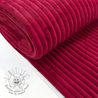 Tissu velours cotelé HANNIBAL lie de vin
