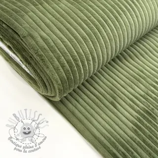 Tissu velours cotelé FUTE kaki