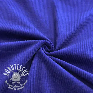 Tissu velours cotelé 6W WASHED STRETCH cobalt