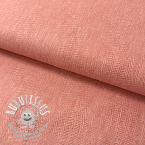 Tissu mélange lin et cotton Fishbone salmon