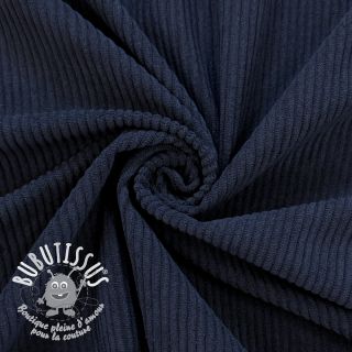 Tissu velours cotelé 6W COTTON TOUCH navy