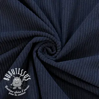 Tissu velours cotelé 6W COTTON TOUCH navy
