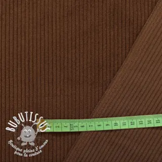 Tissu velours cotelé 6W COTTON TOUCH brown
