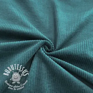 Tissu velours cotelé 6W WASHED STRETCH petrol