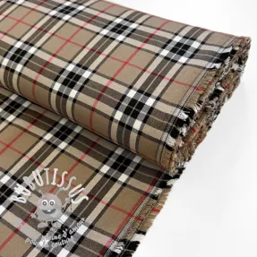 Tartan check camel