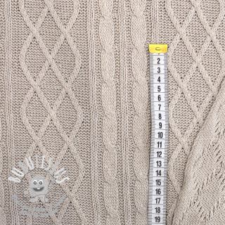 Tissu tricot Jacquard CHAIN beige
