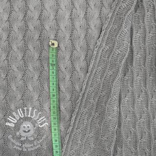 Tissu tricot Jacquard CABLE light grey