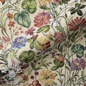 Tissu déco GOBELIN PREMIUM Joyful Flower Garden