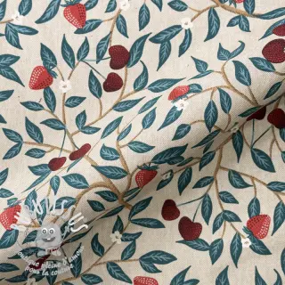 Tissu déco Linenlook Strawberry Cherry