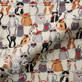 Tissu déco Linenlook Cat Dress Up