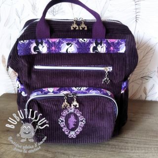 Tissu velours cotelé aubergine