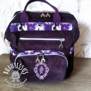 Tissu velours cotelé aubergine