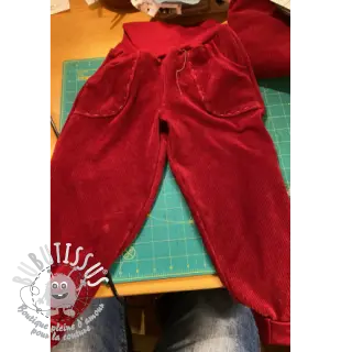 Tissu velours cotelé 6W WASHED STRETCH rust