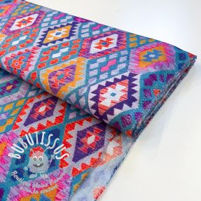 Viscose RADIANCE Geometric petrol digital print