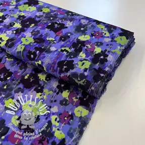 Viscose LUREX Dark night flowers digital print