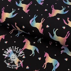 Jersey Unicorns parade black digital print
