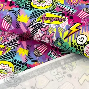 Sweat Manga fuchsia digital print