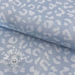 JEANS JACQUARD Animal skin light blue