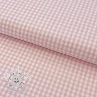 Tissu coton YARN DYED CHECK BRUSHED light rose