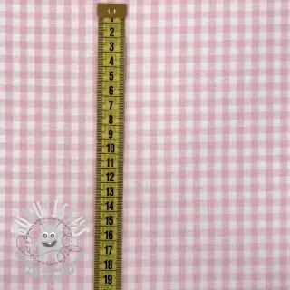 Tissu coton YARN DYED CHECK BRUSHED light rose