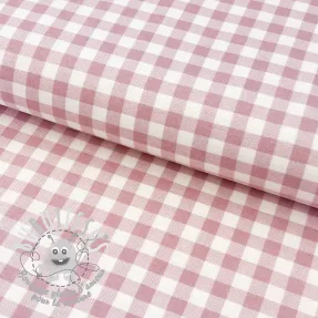 Tissu coton FLANNEL Check light pink