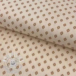 Tissu double gaze/mousseline Bohemian SIMPLY NATURAL digital print ORGANIC