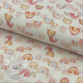 Tissu double gaze/mousseline Magic rainbows digital print