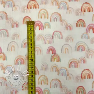 Tissu double gaze/mousseline Magic rainbows digital print