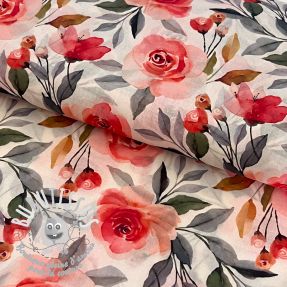 Tissu coton VOILE Love digital print