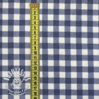 Tissu coton FLANNEL Check blue