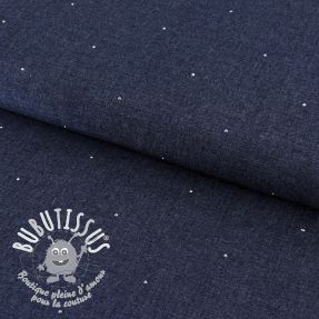 Tissu coton JEANS Studs dark blue