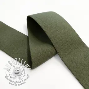 Élastique lisse 4 cm camo green
