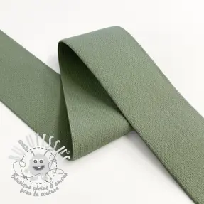 Élastique lisse 4 cm olive green