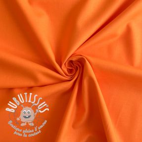 Tissu Popeline de coton tangerine