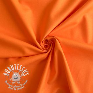 Tissu Popeline de coton tangerine