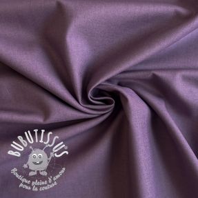 Tissu Popeline de coton plum