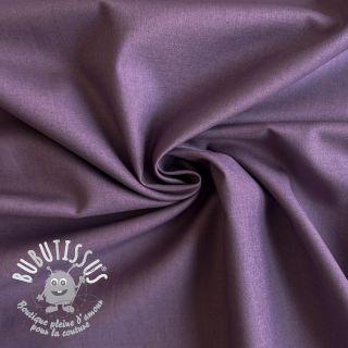 Tissu Popeline de coton plum