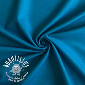 Tissu Popeline de coton ocean blue