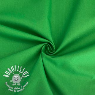 Tissu Popeline de coton kelly green