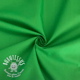 Tissu Popeline de coton kelly green
