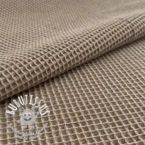 Tissu nid d’abeille khaki