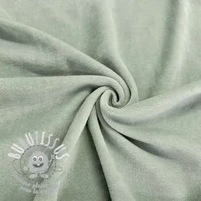 Tissu velours jersey seafoam