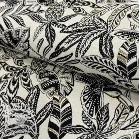 Tissu déco jacquard Fortuna blanc