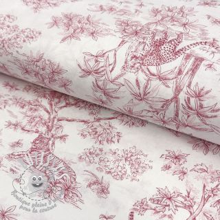 Tissu coton Acajou rouge PERCALE