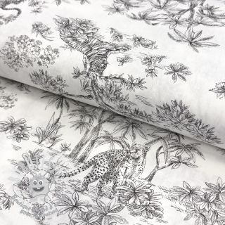Tissu coton Acajou graphite PERCALE