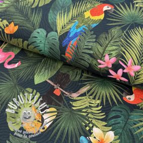 Tissu déco premium Tropical jungle bird digital print