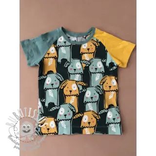 Jersey Funny dogs dark green