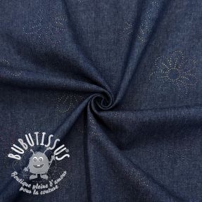 Tissu coton JEANS FOIL Flowers