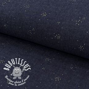 Tissu coton JEANS Glitter small dots