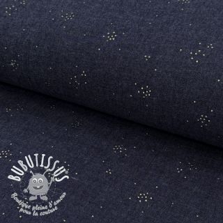 Tissu coton JEANS Glitter small dots